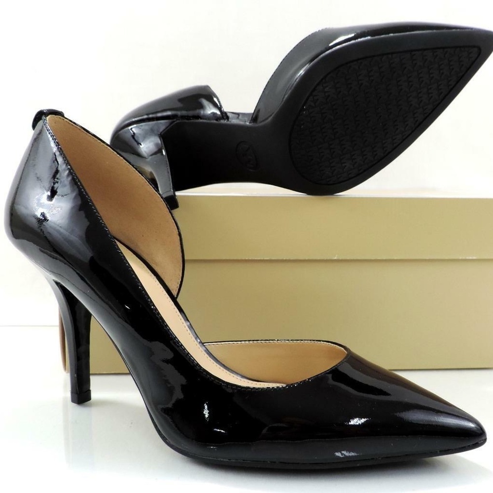 Michael Kors Nathalie Flex Black Patent Leather Pumps - Size 8